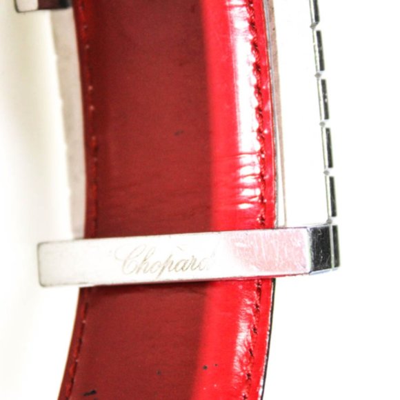 CHOPARD  LEATHER SILVER TONE SQUARE BUCKLE BELT main image 4